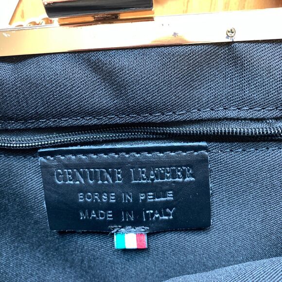 Fiordaliso Made In Italy Pink Leather Layered Clutch Crossbody Bag - Picture 5 of 16